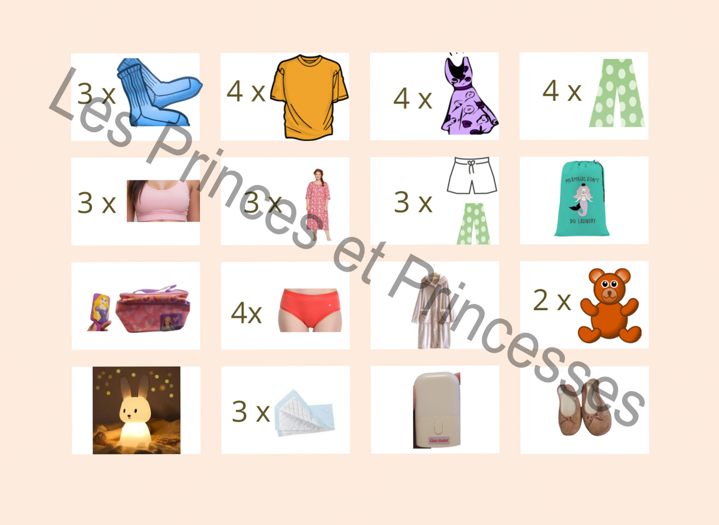 Planche picto organisation voyage