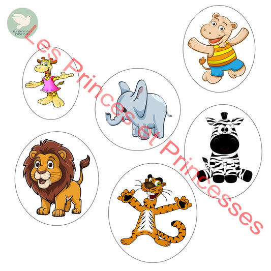 Planche animaux de la savane fun