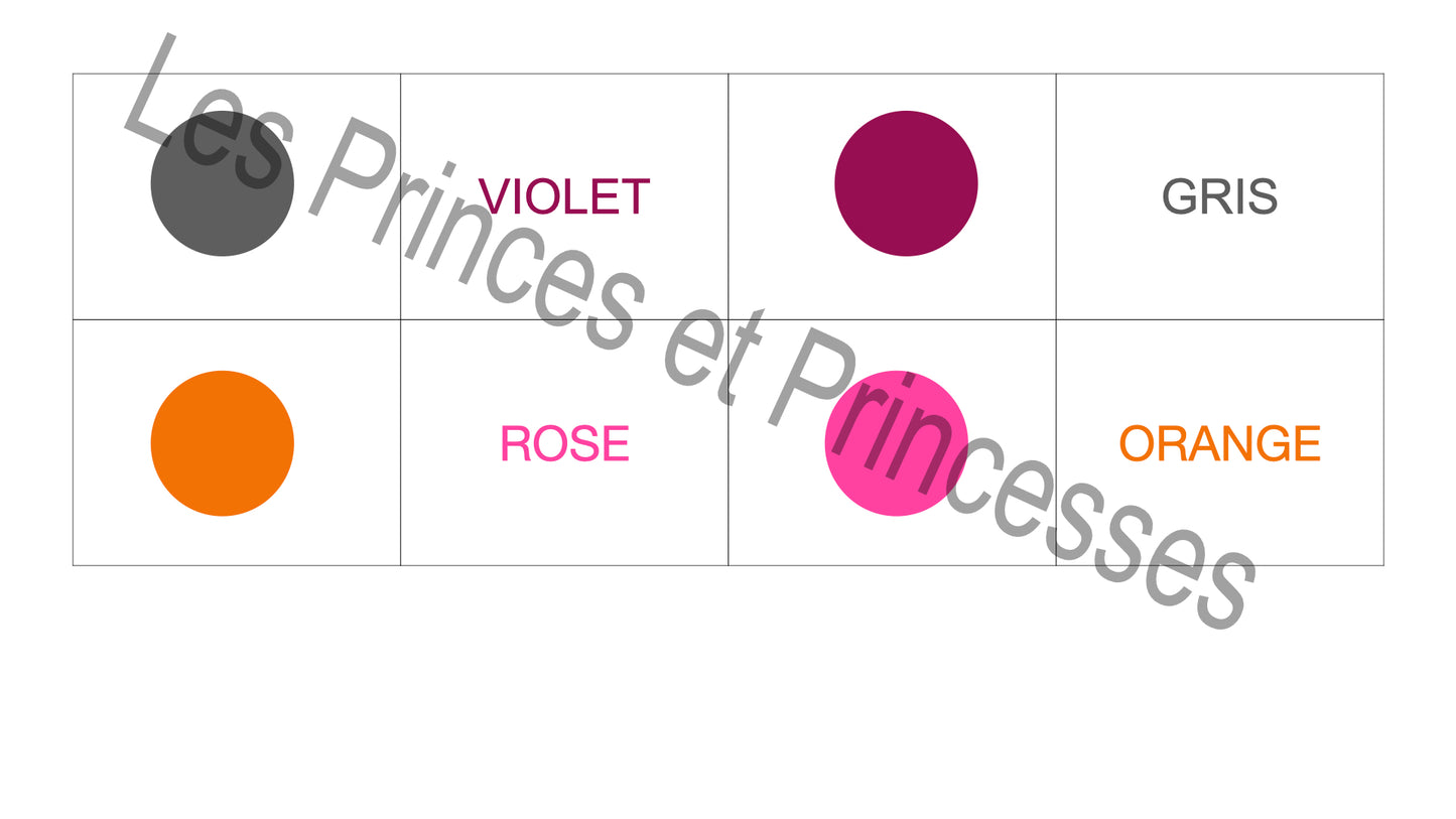 Le memory des couleurs