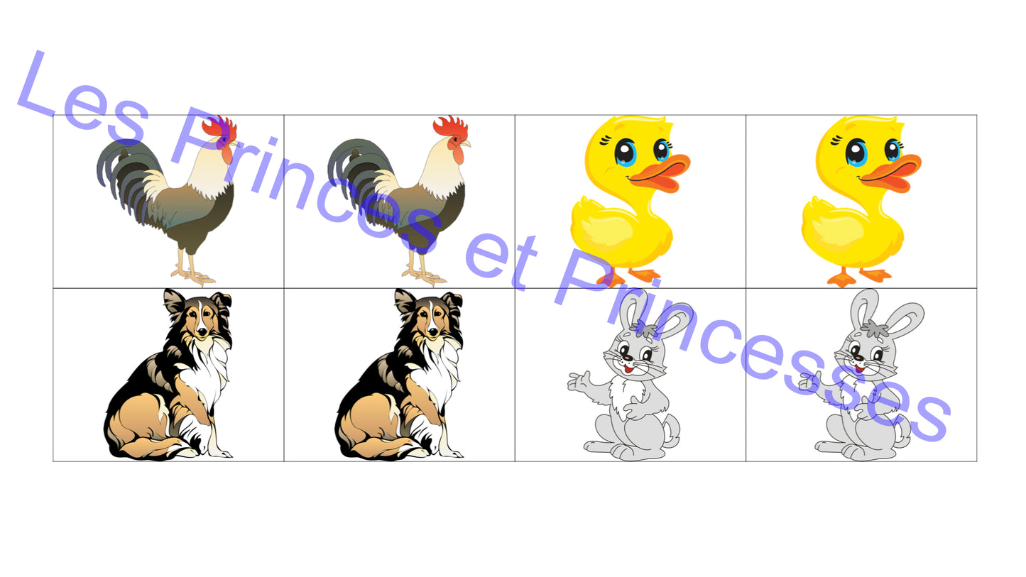 Le memory des animaux