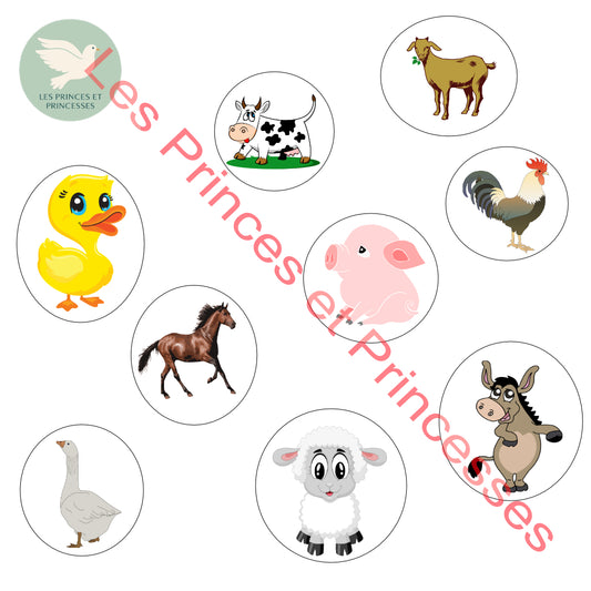 Planche animaux de la ferme